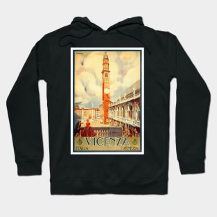 Vicenza, Italy - Vintage Travel Poster Design Hoodie